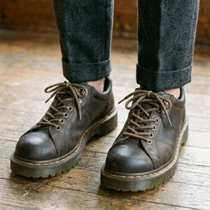 Dr. Martens 8312 Brown Grizzly Leather Chunky Oxfords Men’s 8 / Women’s 9 Vtg